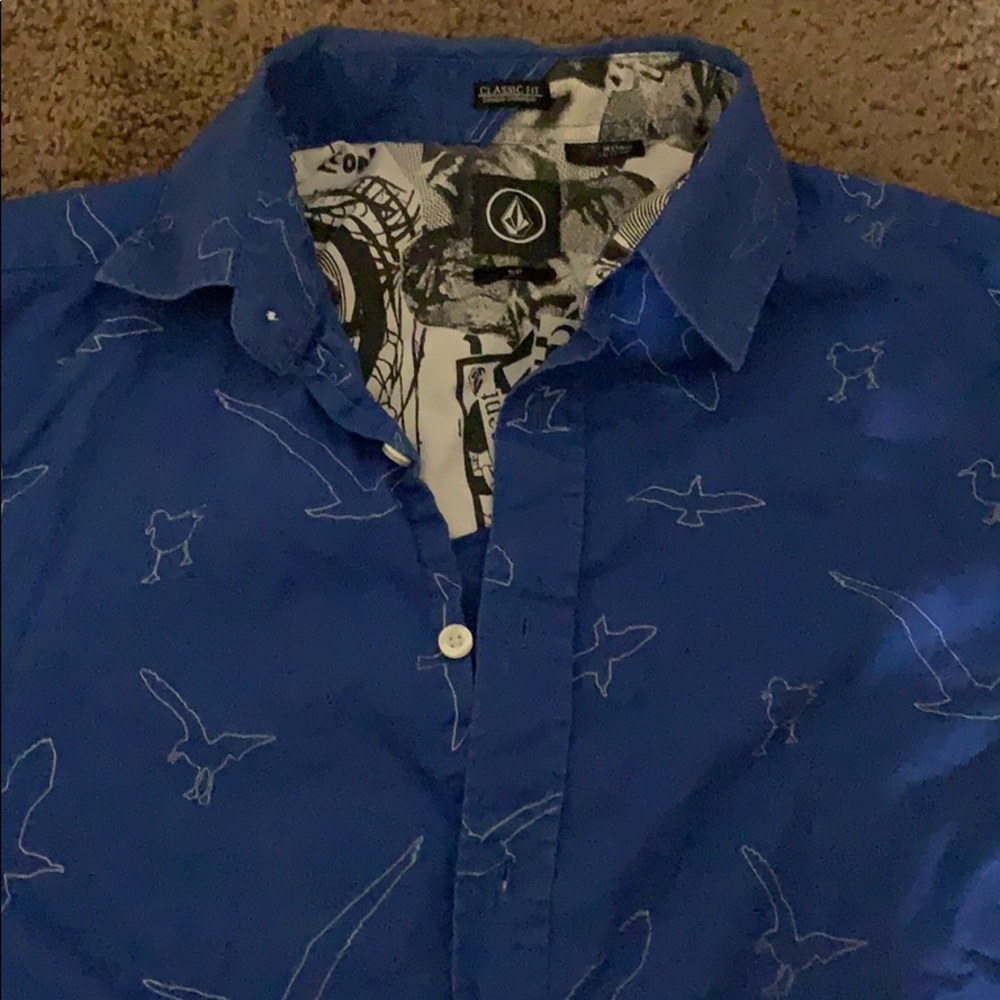 Volcom Bird button up shirt small